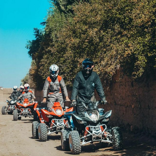 Marrakech: Agafay Quad Bike, Giro in cammello al tramonto con cena