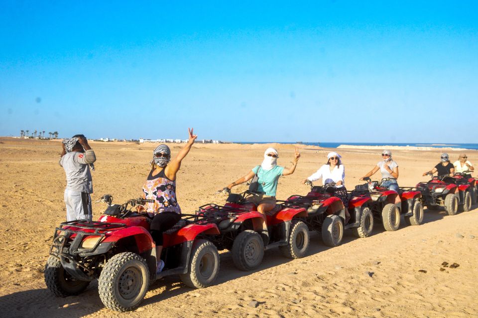 Hurghada: Quad al tramonto, cammello e osservazione delle stelle e barbecue