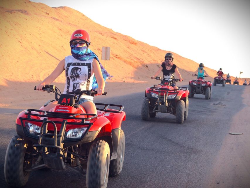 Hurghada: Quad VIP, mare, cammello, safari, osservazione delle stelle e cena