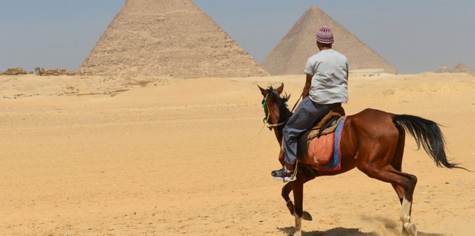 Giza: Tour a cavallo arabo intorno alle piramidi di Giza