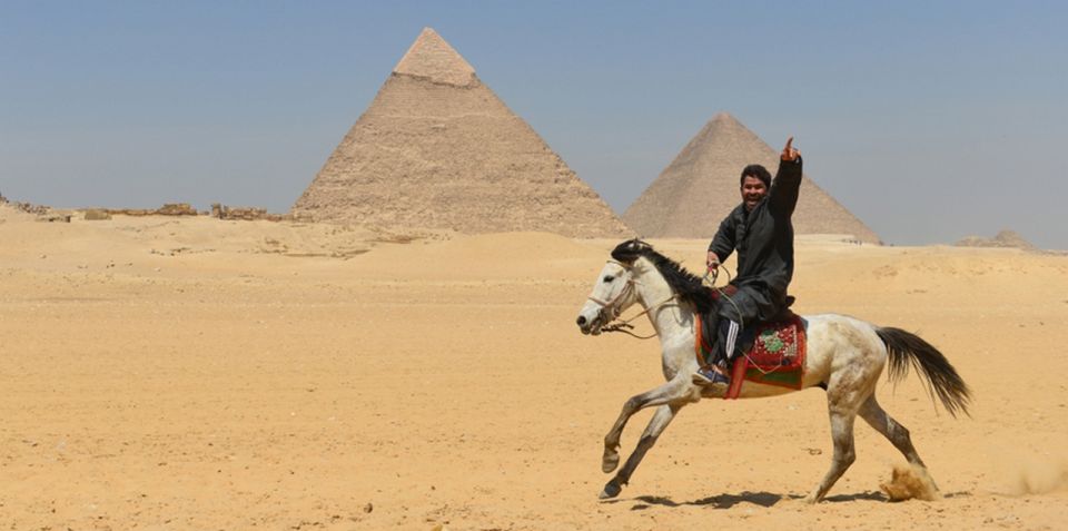 Giza: Tour a cavallo arabo intorno alle piramidi di Giza